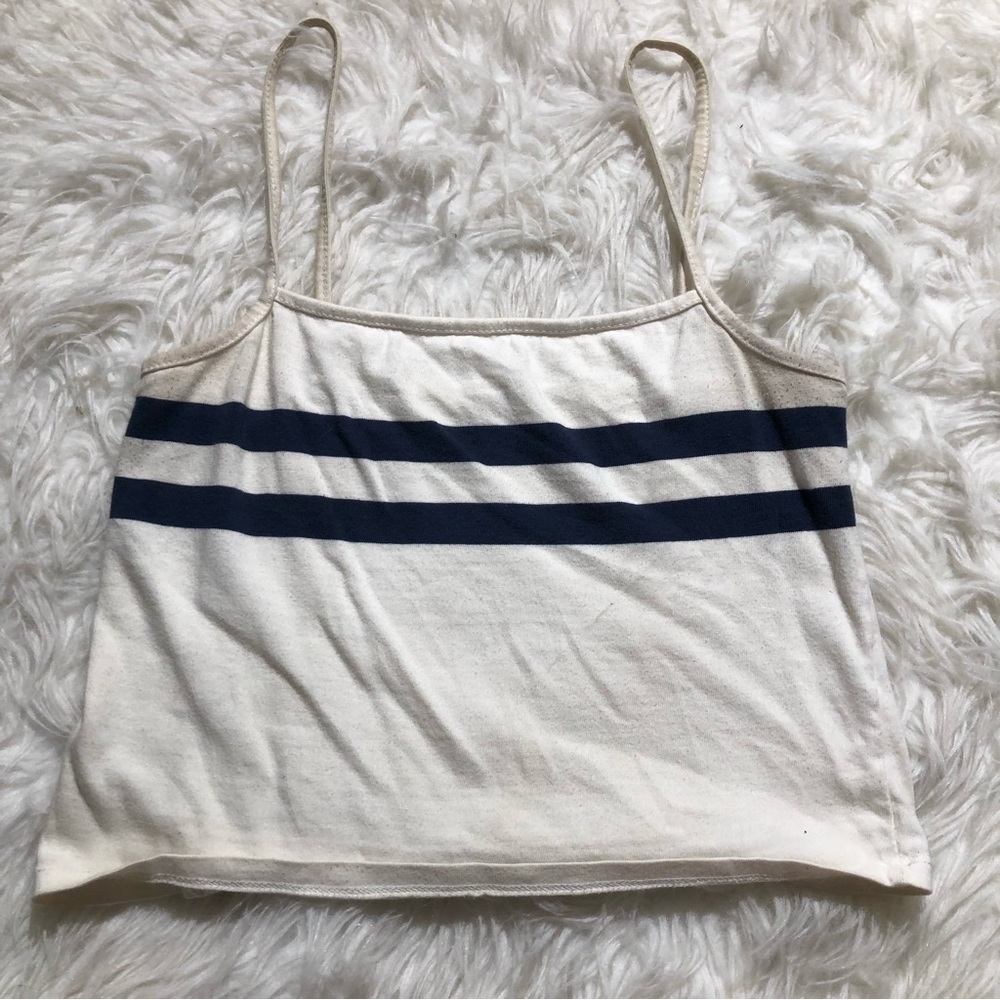 Brandy Melville Faye tank One size blue striped crop top tanks summer spring
